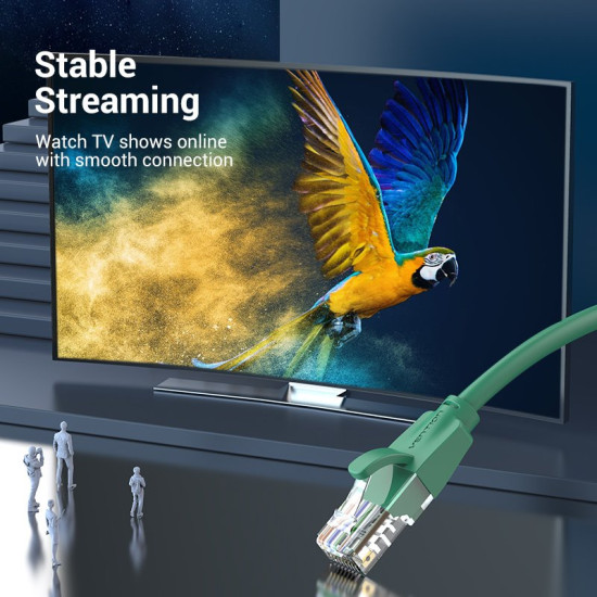 Vention Кабел LAN UTP Cat.6 Patch Cable - 1M Green - IBEGF Vention Кабел LAN UTP Cat.6 Patch Cable - 1M Green - IBEGF