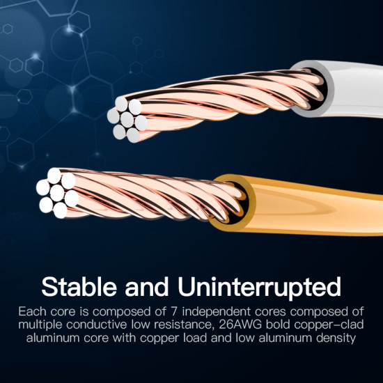 Vention Кабел LAN UTP Cat5e Patch Cable - 3M Blue - VAP-A10-S300 Vention Кабел LAN UTP Cat5e Patch Cable - 3M Blue - VAP-A10-S300