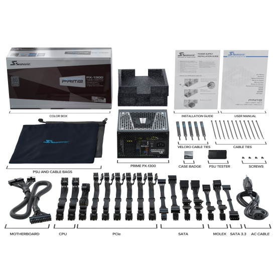 Seasonic захранване PSU 1300W Platinum, Full Modular - PRIME PX-1300 - SSR-1300PD Seasonic захранване PSU 1300W Platinum, Full Modular - PRIME PX-1300 - SSR-1300PD