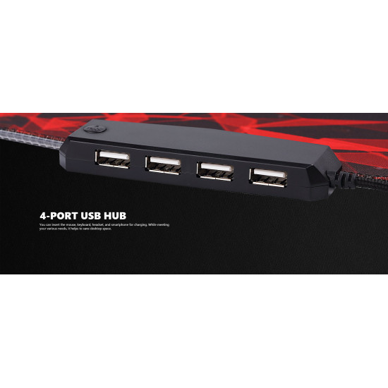 Marvo светеща подложка за мишка Gaming Mousepad MG011- Size XL, RGB, USB hub Marvo светеща подложка за мишка Gaming Mousepad MG011- Size XL, RGB, USB hub