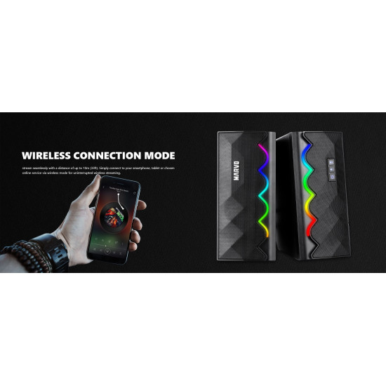 Marvo Тонколони Gaming Speakers 2.0 6W Bluetooth RGB - MARVO-SG-269 Marvo Тонколони Gaming Speakers 2.0 6W Bluetooth RGB - MARVO-SG-269