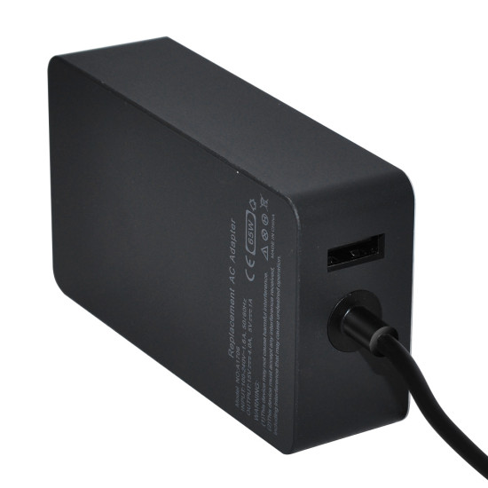 Makki зарядно за лаптоп заместител Laptop Adapter Microsoft Surface - 15V 4A 65W + USB 5V/1A - MAKKI-NA-MS-53 Makki зарядно за лаптоп заместител Laptop Adapter Microsoft Surface - 15V 4A 65W + USB 5V/1A - MAKKI-NA-MS-53
