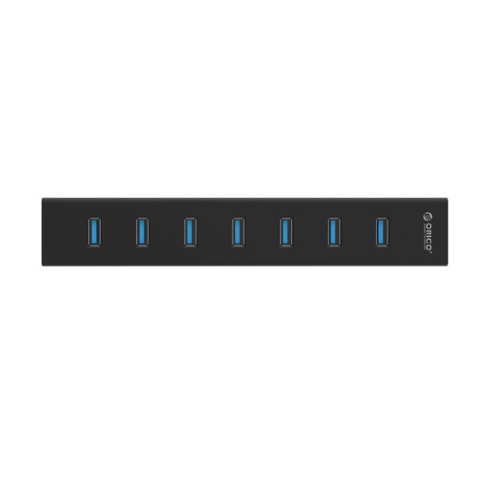 Orico хъб USB3.0 HUB 7 port Black - H7013-U3-AD Orico хъб USB3.0 HUB 7 port Black - H7013-U3-AD