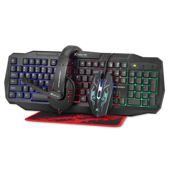 Xtrike ME Геймърски комплект Gaming COMBO CM-406 - Keyboard, Mouse, Headset, Mousepad - XTRM-CM-406 Xtrike ME Геймърски комплект Gaming COMBO CM-406 - Keyboard, Mouse, Headset, Mousepad - XTRM-CM-406