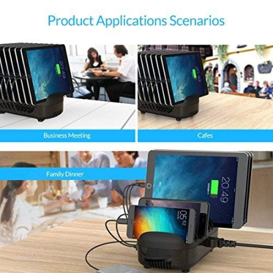Orico зарядна станция за мобилни устройства Charger Station 220V - 10 x USB 120W black - DUK-10P-EU-BK Orico зарядна станция за мобилни устройства Charger Station 220V - 10 x USB 120W black - DUK-10P-EU-BK