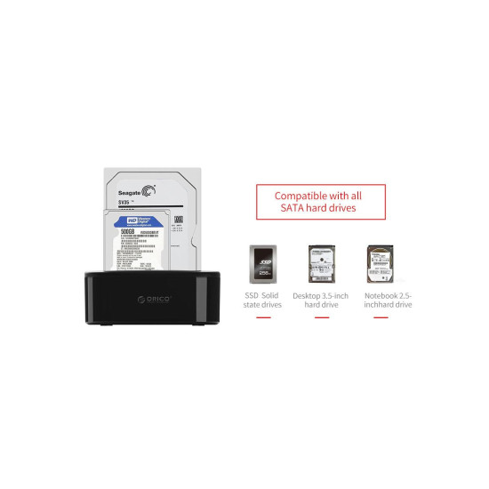 Orico докинг станция Storage - HDD/SSD Dock - 2 BAY Clone 2.5/3.5 USB3.0 - 6228US3-C Orico докинг станция Storage - HDD/SSD Dock - 2 BAY Clone 2.5/3.5 USB3.0 - 6228US3-C