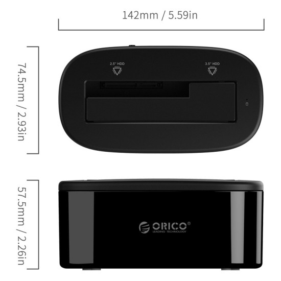 Orico докинг станция Storage - HDD/SSD Dock - 2.5 and 3.5 inch USB3.0 - 6218US3 Orico докинг станция Storage - HDD/SSD Dock - 2.5 and 3.5 inch USB3.0 - 6218US3