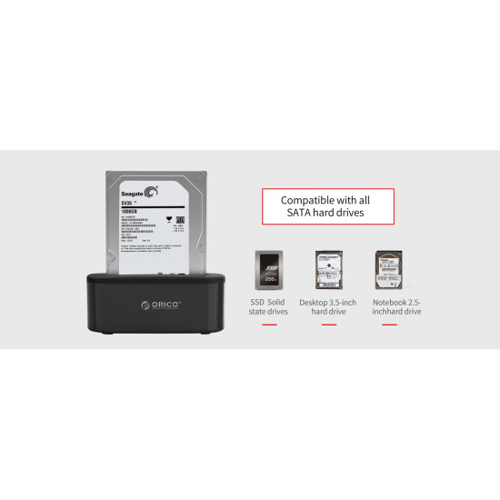 Orico докинг станция Storage - HDD/SSD Dock - 2.5 and 3.5 inch USB3.0 - 6218US3 Orico докинг станция Storage - HDD/SSD Dock - 2.5 and 3.5 inch USB3.0 - 6218US3