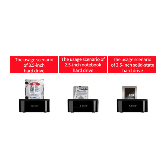 Orico докинг станция Storage - HDD/SSD Dock - 2.5 and 3.5 inch USB3.0 - 6218US3 Orico докинг станция Storage - HDD/SSD Dock - 2.5 and 3.5 inch USB3.0 - 6218US3