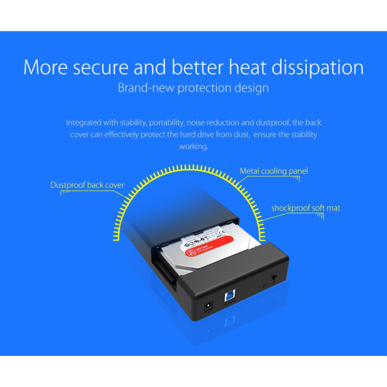Orico кутия за диск Storage - Case - 3.5 inch USB3.0 UASP black - 3588US3 Orico кутия за диск Storage - Case - 3.5 inch USB3.0 UASP black - 3588US3