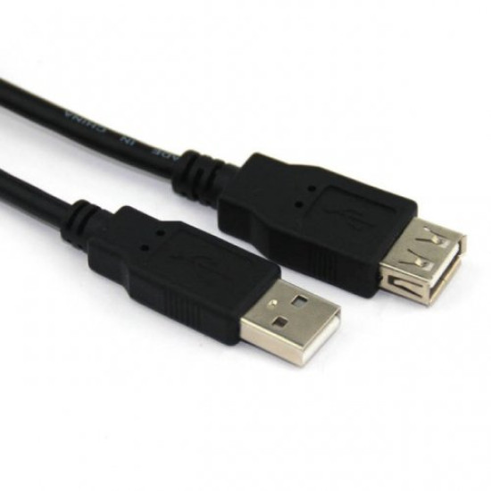 VCom Кабел USB 2.0 AM / AF Black - CU202-B-3m VCom Кабел USB 2.0 AM / AF Black - CU202-B-3m