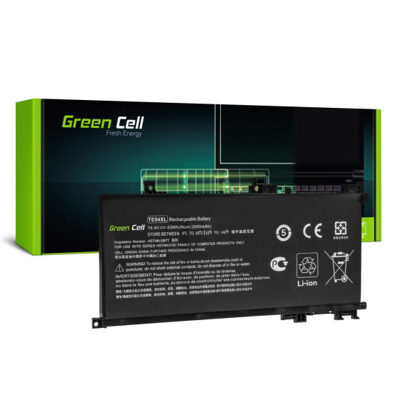 Laptop Battery for HP Omen 15-AX 15-AX052NW 15-AX204NW 15-AX205NW 15-AX212NW 15-AX213NW Pavilion 15-BC050NW TE04XL 15,4V  2800mAh GREEN CELL