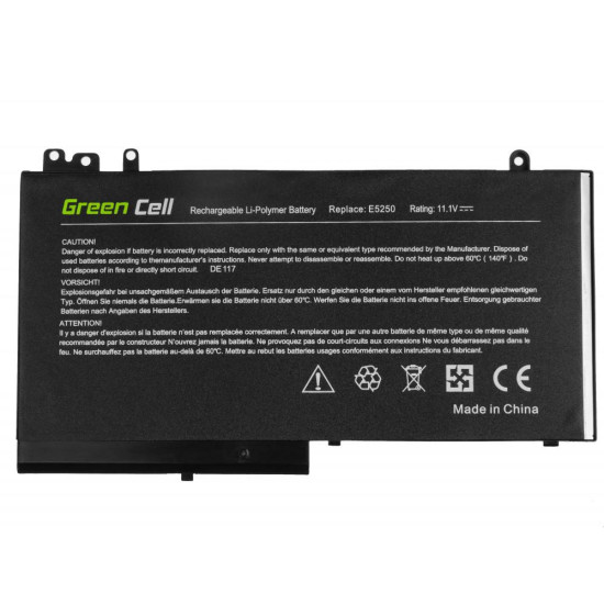 Laptop Battery for   Dell Latitude 12 5250 E5250 14 E5450 15 E5550 11 3150 3160 RYXXH  11,1V 2900mAh GREEN CELL