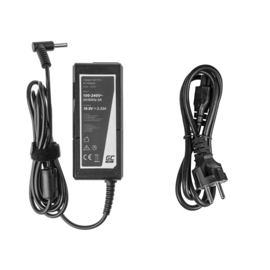 Notebook Power Supply HP PRO Charger / AC Adapter 19.5V 3.33A 65W for HP 250 G2 G3 G4 G5 15-R 15-R100NW 15-R101NW 15-R104NW 15-R233NW  4,5mm- 3,0mm GREEN CELL