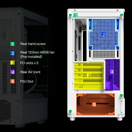 Zalman кутия Case mATX - P10 White