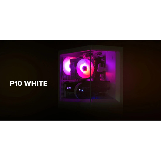 Zalman кутия Case mATX - P10 White