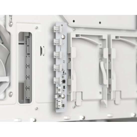 AeroCool кутия Case ATX - D501A White, Addressable RGB, Wood