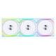 Triple Pack Lian Li UNI FAN SL Wireless ARGB PWM Reverse Blade - 120 mm White + Controller