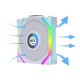 Triple Fan Pack Lian Li UNI FAN SL Wireless LCD ARGB PWM - 120 mm White