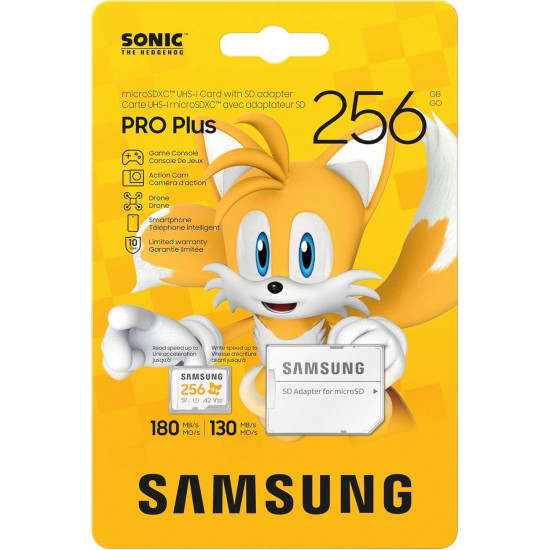 Memory card Samsung SONIC PRO PLUS microSD Card (2023), 256GB, Adapter