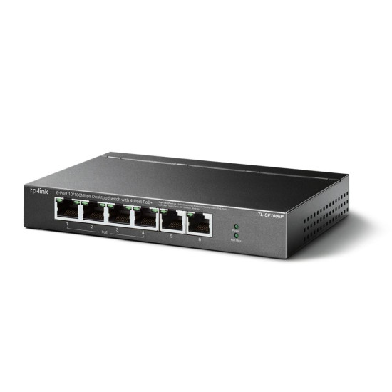 Суич TP-Link - TL-SF1006P, 6 порта, черен Суич TP-Link - TL-SF1006P, 6 порта, черен