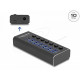 Delock 7 Port USB Hub with 4 Ports 10 Gbps and 4 Fast Charging Ports with Switch and Illumination