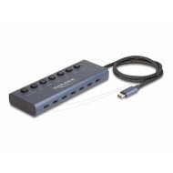 Delock USB Хъб, 7 x USB Type-C, 5 Gbps