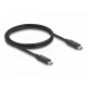 Delock USB 80 Gbps Cable USB Type-C™ male to male 16K 60 Hz PD 3.1 240 W E-Marker coaxial 1 m black