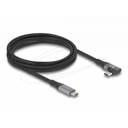 Delock USB 20 Gbps cable angled left / right USB PD 3.1 Extended Power Range 240 W 2 m