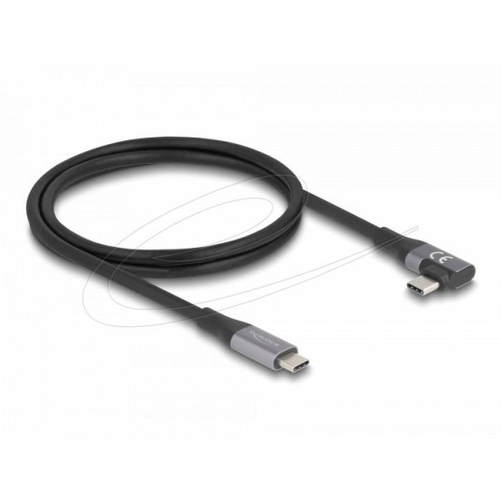 Delock USB 40 Gbps cable angled left / right USB PD 3.1 Extended Power Range 240W, 1 m