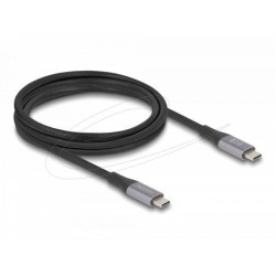 Delock USB 40 Gbps Cable USB Type-C™ male to male PD 3.1 240 W E-Marker 2 m grey metal