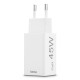 HAMA Бързо мини зарядно, 45 W, 1x USB-C - 1x USB-A, PD, бяло