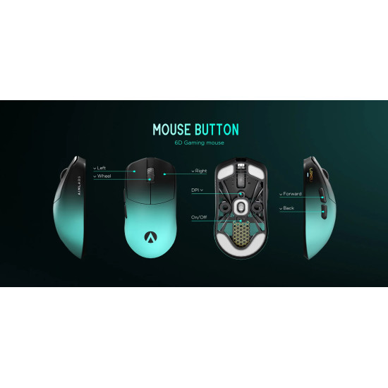 Lamzu професионална геймърска мишка MAYA X 8K - Wireless Gaming Mouse - Aimlabs Edition