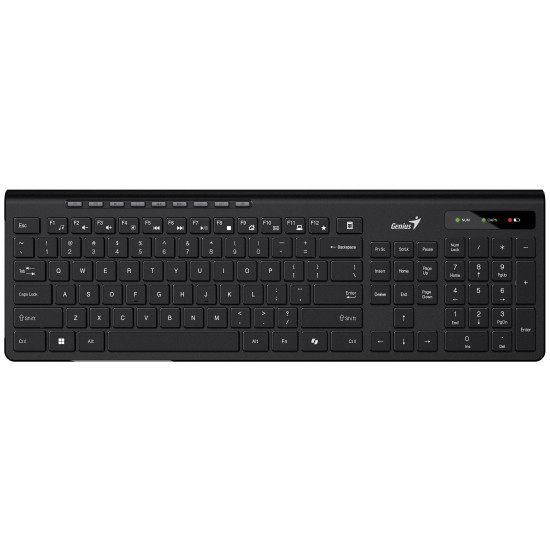 Genius клавиатура кирилизирана безжична Wireless Slim Keyboard SlimStar 7230 Black - AI, BG, 2.4Ghz