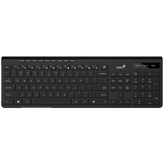 Genius клавиатура кирилизирана безжична Wireless Slim Keyboard SlimStar 7230 Black - AI, BG, 2.4Ghz