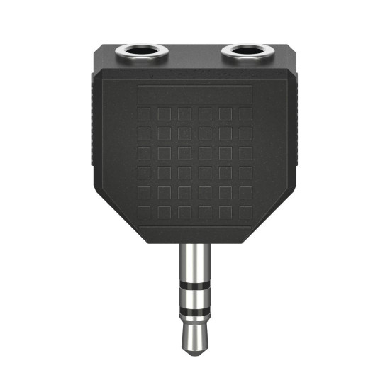 Hama Audio Adapter, 3.5 mm Jack Plug - 2 x 3.5 mm Jack Socket, Stereo