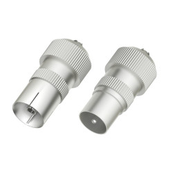 Hama Coax Set, Metal, Plug/Socket, screw attachment
