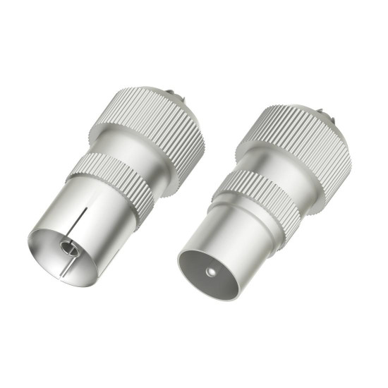 Hama Coax Set, Metal, Plug/Socket, screw attachment