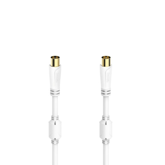 Hama Antenna Cable, Coax Plug - Coax Socket, gold-plated, 3.0 m, 100 dB