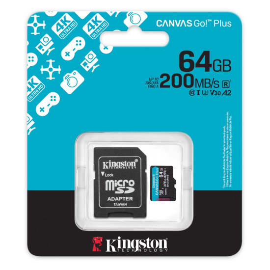Memory card Kingston Canvas Go! Plus Gen4 microSDXC 64GB