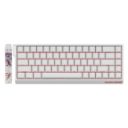 Madlions професионална геймърска механична клавиатура Professional Gaming Mechanical Keyboard MAD 68 R White- 8K, Kunlun Magnetic Switches [Linear]