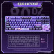 VGN безжична геймърска механична клавиатура Wireless Gaming Mechanical Keyboard - V87 Starry Sky - Dynamic Silver Switches [Linear]
