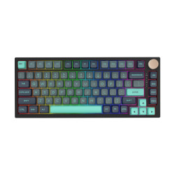 VGN професионална геймърска механична клавиатура Professional Gaming Mechanical Keyboard N75 RGB Caribbean Blue - Power Silver Switches [Linear]