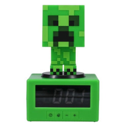 Часовник с аларма Paladone: Minecraft - Creeper Icon Alarm Clock, PP11369MCFV3