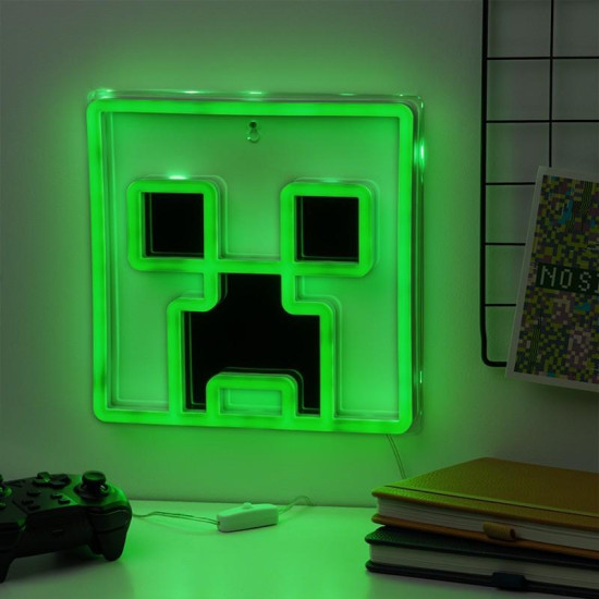 Paladone: Minecraft - Creeper Wall Mountable LED Neon Light, PP14020MCFVN