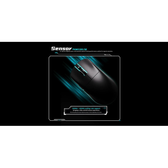 VXE професионална геймърска мишка Wireless Gaming Mouse Dragonfly R1 SE+ - Huano Blue Glow V2, White