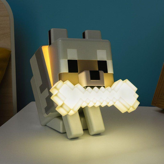 Paladone Glo Buddies: Minecraft - Wolf Light, PP14761MCF