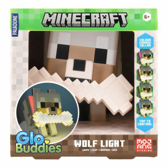 Paladone Glo Buddies: Minecraft - Wolf Light, PP14761MCF