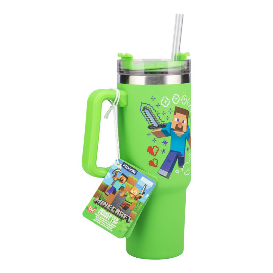Paladone: Minecraft - Green 900ml Multiway Travel Cup Stra, PP14600MCF
