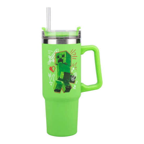 Paladone: Minecraft - Green 900ml Multiway Travel Cup Stra, PP14600MCF